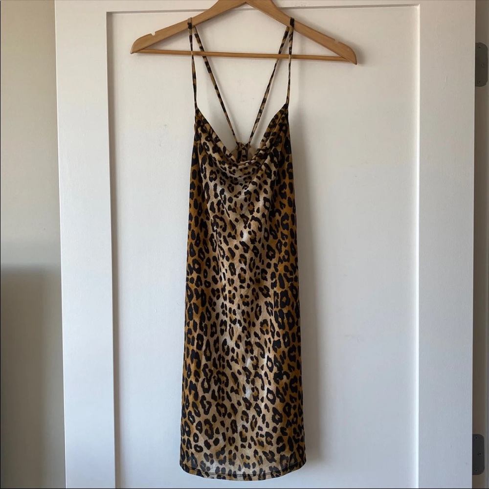 Size M Cheetah Print Bodycon Sexy Mini Dress